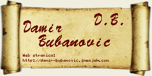 Damir Bubanović vizit kartica